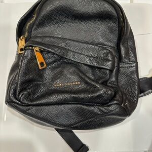 Marc Jacobs Black Compact Leather Backpack